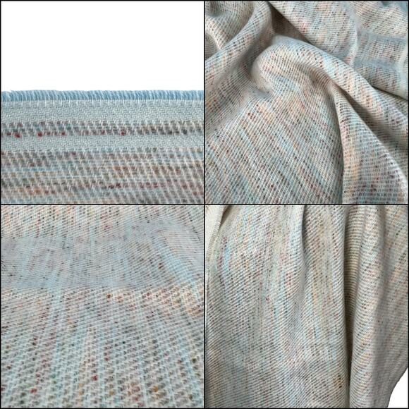 Gap Fringed Raw Edge Holiday Cozy Scarf in Ivory Frost Evening Wrap Shawl - Picture 9 of 14